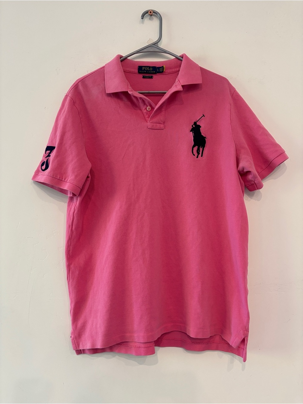 Polo Ralph Lauren Pink Big Pony Polo Shirt Men’s L #3 Classic Fit Preppy Golf